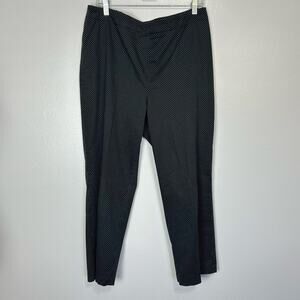 Talbots Capri Polka Dot Black White Pants 14 Women Polka Dots Classic Side Zip